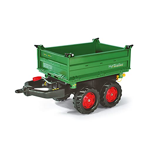 ROLLY TOYS ZC-107 rollyMega Trailer (für Kinder von 3-10 Jahre, Zweiachsanhänger, Dreiseitenkipper, mit Heckkupplung) 122202, 88 cm × 45 cm × 47 cm von ROLLY TOYS