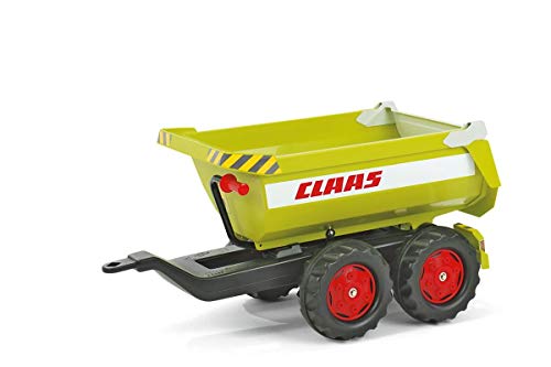 ROLLY TOYS 122219 - rollyHalfpipe Claas (Alter 3-10 Jahre, Rundmulden-Kipper, kippbare Heckklappe, Zweiachsanhänger), 89 cm × 43 cm × 49 cm von ROLLY