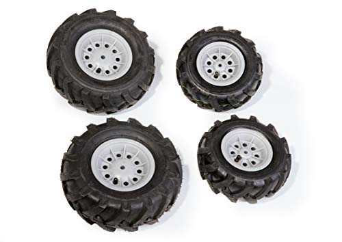 Rolly Toys 40 984 6 rollyTrac Air Tyres Luftbereifung (für RollyToys Fahrzeuge, Felge silber, Größen: 2x 325x110 / 2x 260x95) 409846 von Rolly Toys