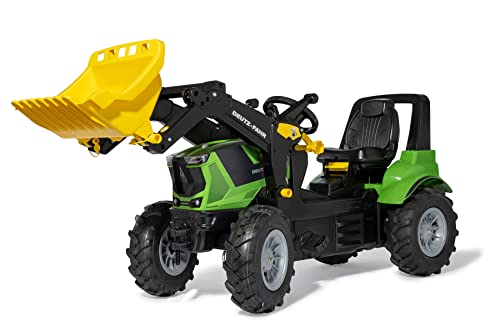 Rolly Toys 730094 rollyFarmtrac Deutz Agrotron 8280 TTV Tretfahrzeug (inkl. rollyTrac Lader, von 3-8 Jahre, Sitz längen-und höhenverstellbar, Luftbereifung), Groß von Rolly Toys