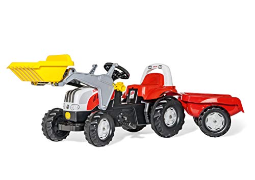 Rolly Toys 023936 - rollyKid Steyr CVT 6165 Trettraktor mit Anhänger (für Kinder von 2,5 bis 5 Jahren, Heckkupplung) von Rolly Toys