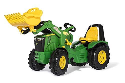 Rolly Toys Trettraktor rollyX-Trac Premium John Deere 8400R, für Kinder von 3-10 Jahre, Flüsterbereifung von Rolly Toys