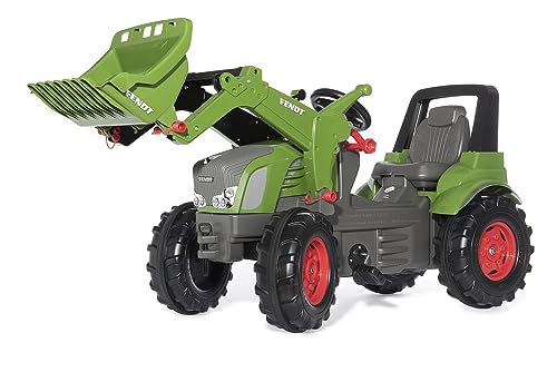 Rolly Toys Trettraktor rollyFarmtrac Premium Fendt Vario 939 mit Frontlader rollyTrac Lader (Tretfahrzeug für Kinder ab 3 Jahre, mit Flüsterlaufreifen) 710263, Grün/Grau von Rolly Toys