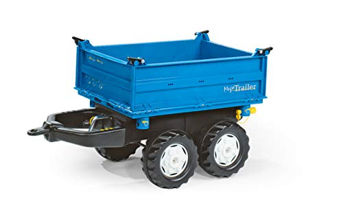 Rolly Toys rolly Mega Trailer Traktoranhänger (für Kinder von 3 - 10 Jahre, Zweiachsanhänger, Dreiseitenkipper) 121106, 88 cm × 45 cm × 47 cm von Rolly Toys