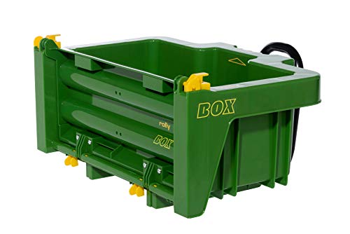 Rolly Toys rollyBox John Deere Traktoranhänger (Kippfunktion, Farbe grün, für Kinder von 3-10 Jahre, für Trettraktor) 408931 von Rolly Toys