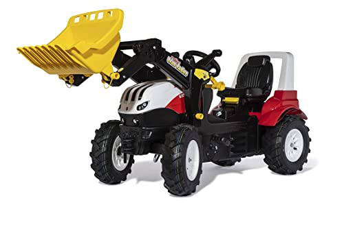 Rolly Toys rollyFarmtrac Steyr 6300 Terrus CVT 730025 (von3-8 Jahre, inkl. rollyTrac Lader und rollyAir Tyres, Sitz längen-und höhenverstellbar), rot von Rolly Toys