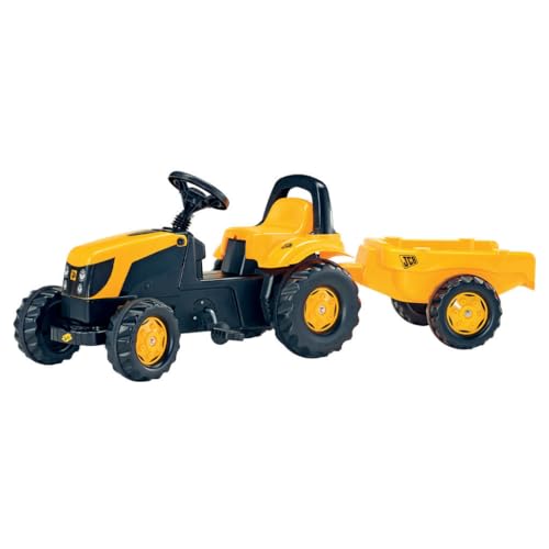 Rolly Toys rollyKid JBC Trettraktor mit Anhänger (für Kinder von 2,5 bis 5 Jahren, Heckkupplung) 012619 von Rolly Toys