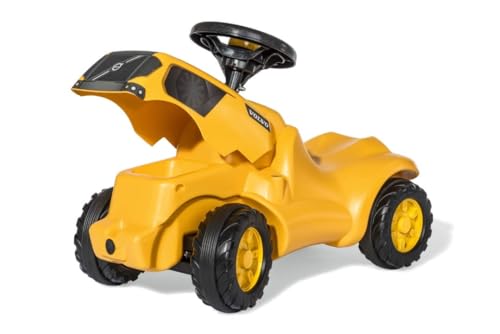 Rolly Toys rollyMinitrac Volvo mit Anhänger (für Kinder von 1,5-4 Jahre, Flüsterlaufreifen, Lauflernhilfe, Farbe gelb) 132560 von Rolly Toys