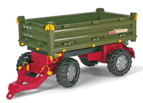 Rolly Toys 125005 - rollyMulti Trailer für Trettraktoren (für Kinder von 3 - 10 Jahre, Dreiseitenkipper) von Rolly Toys