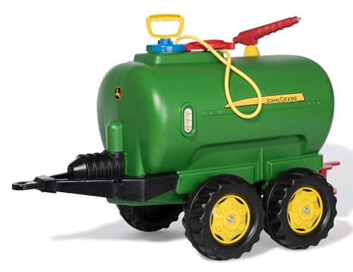 Rolly Toys Anhänger rollyTanker John Deere (Zubehör für Tretfahrzeuge, für Kinder 3-10 Jahre, Wasserfass für Traktor mit Pumpe + Spritze, Füllmenge 30 Liter) 122752 von JOHN DEERE