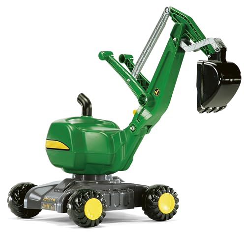 Rolly Toys rollyDigger Kunststoffbagger John Deere (für Kinder von 3 – 5 Jahren, 360° drehbar, mit Automatikverriegelung,) 421022 von Rolly Toys