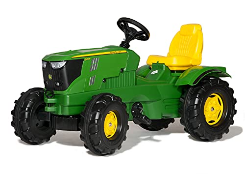 Rolly Toys Traktor / rollyFarmtrac John Deere 6210R (für Kinder im Alter von 3 – 8 Jahre, Front- und Heckkupplung) 601066 von ROLLY