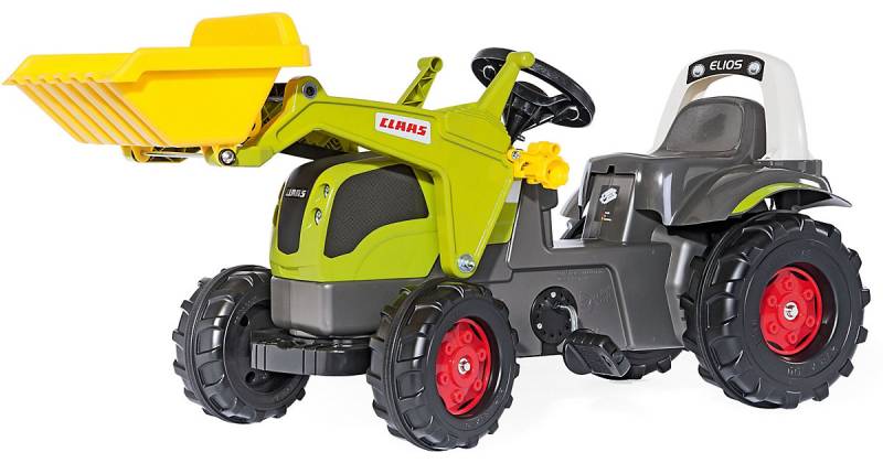 rollyKid Trettraktor Claas Elios mit Frontlader grün von rolly toys