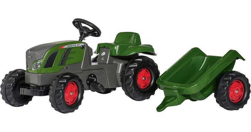 rollyKid Trettraktor Fendt 516 Vario mit Anhänger grün von rolly toys