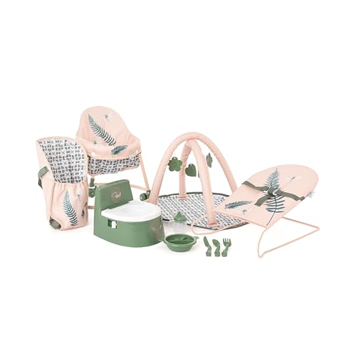 Roma RHS 10 Stück Puppen Zubehör Set - Farn Baby Walker Babywippe Vordertrage Töpfchen Futternapf Besteck Set Trinkbecher Playgym für Puppen 26-45cm Roma RHS 10 Stück Puppen Zubehör Set - Farn Baby Walker Babywippe Vordertrage Töpfchen Futternapf Besteck Set Trinkbecher Playgym für Puppen 26-45cm von Roma
