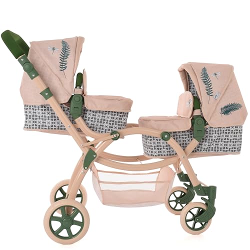 Roma RHS Twin Puppenwagen, ab 36 Monaten, Farngrün, umweltfreundlich, recycelter Stoff, verstellbarer Griff, 69–84 cm, Länge 96–112 cm Roma RHS Twin Puppenwagen, ab 36 Monaten, Farngrün, umweltfreundlich, recycelter Stoff, verstellbarer Griff, 69–84 cm, Länge 96–112 cm von Roma