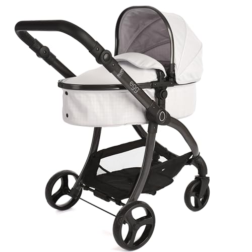 Roma egg Puppenwagen (Hahnentritt-Silber) von Roma