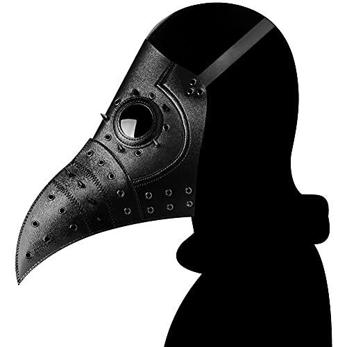 RongXuan Pest Arzt Maske Lange Nase Vogel Schnabelmaske Steampunk Kostüm Requisiten für Halloween Karneval Fasching Party von RongXuan