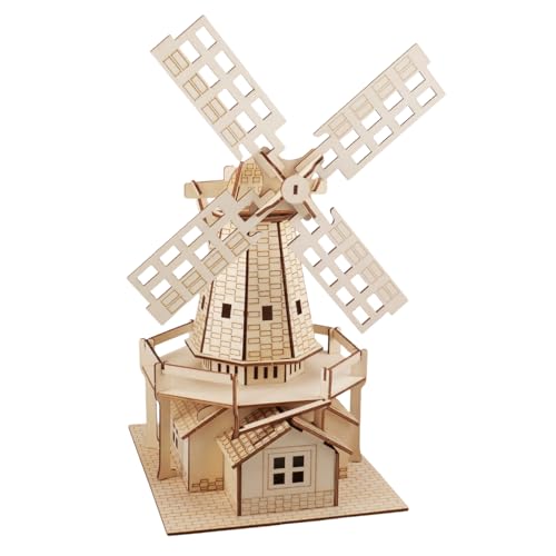 Rongxze Holzpuzzle Erwachsene 3D Puzzle-Niederländisches Windmühlenmodell, DIY - Bausatz für Erwachsene & Kinder, Bildung und dekoratives Handwerk, Größe 36,2×26,5×18 cm Rongxze Holzpuzzle Erwachsene 3D Puzzle-Niederländisches Windmühlenmodell, DIY - Bausatz für Erwachsene & Kinder, Bildung und dekoratives Handwerk, Größe 36,2×26,5×18 cm von Rongxze