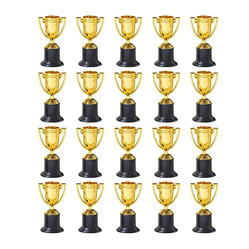 Ronlok 20 Stück Mini-Trophäen aus Kunststoff, goldfarben, für Kinder, frühes Lernen, Urlaubströphäe für Kinder, Ausgleich Ronlok 20 Stück Mini-Trophäen aus Kunststoff, goldfarben, für Kinder, frühes Lernen, Urlaubströphäe für Kinder, Ausgleich von Ronlok