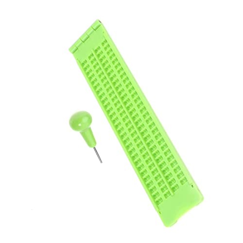 Ronlok Schreibtafel, Brailleschrift, 4 , 28 Zellen, mit Eingabestift, Schiefer, Brailleschrift, praktisch, tragbar, für blinde Lernmaterialien Ronlok Schreibtafel, Brailleschrift, 4 , 28 Zellen, mit Eingabestift, Schiefer, Brailleschrift, praktisch, tragbar, für blinde Lernmaterialien von Ronlok