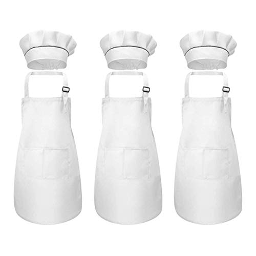 Ronlok Schürze für Kinder und Kochmütze, 6-teilig, Küchenschürze für Kinder, verstellbar, zum Kochen und Malen Ronlok Schürze für Kinder und Kochmütze, 6-teilig, Küchenschürze für Kinder, verstellbar, zum Kochen und Malen von Ronlok