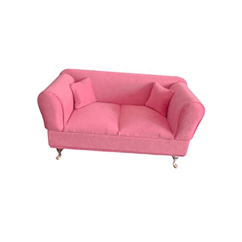 Ronyme 1: 6 Sofa Puppenhaus Schlafzimmer Dekor Miniatur Möbel Schmuckschatulle Organizer für 12-Zoll-Puppen, Sofa für Zwei Personen Ronyme 1: 6 Sofa Puppenhaus Schlafzimmer Dekor Miniatur Möbel Schmuckschatulle Organizer für 12-Zoll-Puppen, Sofa für Zwei Personen von Ronyme