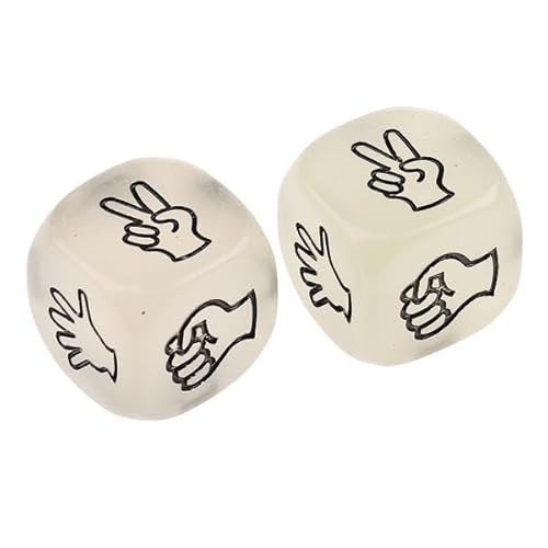 Ronyme 2x2 Teile Finger Ratespiel Lustige Würfel Stein Papier Schere Unterhaltung, Weiß, 2 STK Ronyme 2x2 Teile Finger Ratespiel Lustige Würfel Stein Papier Schere Unterhaltung, Weiß, 2 STK von Ronyme