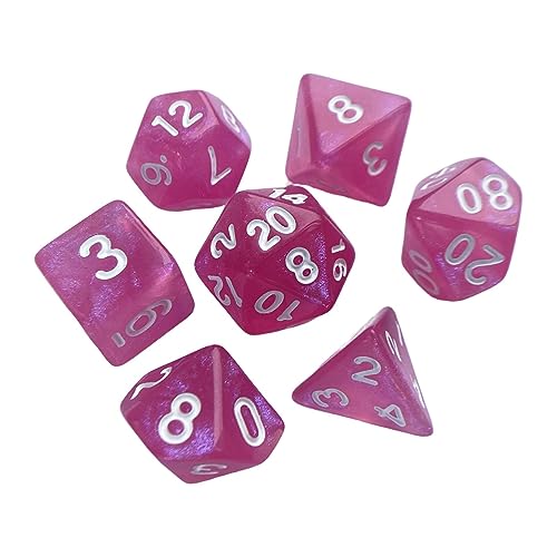 Ronyme 7 Stück mehrseitige Würfel, Spielwürfel, Partygeschenke D4-d20 Spielwürfel Acrylwürfel, polyedrische Würfel, für Tischspiel, Brettspiel, Partyspiel, ROSA Ronyme 7 Stück mehrseitige Würfel, Spielwürfel, Partygeschenke D4-d20 Spielwürfel Acrylwürfel, polyedrische Würfel, für Tischspiel, Brettspiel, Partyspiel, ROSA von Ronyme