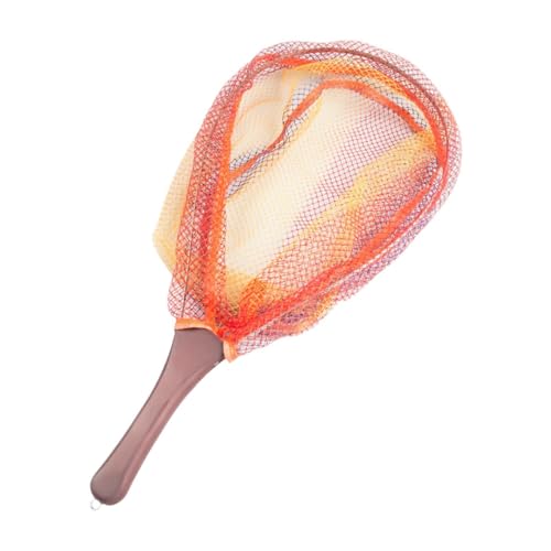 Ronyme Angeln Mesh Net Schwimmende Fisch Net Landung Kescher Angelausrüstung für Flussboote Süßwasser, Orange von Ronyme