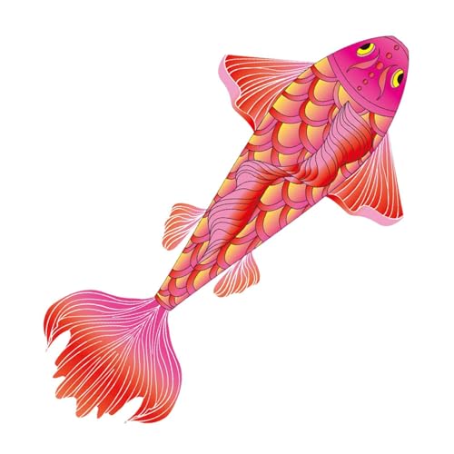 Ronyme Cartoon Koi Kite Karpfen Drachen für Erwachsene Kites Fisch Kites für Garten Rasen, Rot Ronyme Cartoon Koi Kite Karpfen Drachen für Erwachsene Kites Fisch Kites für Garten Rasen, Rot von Ronyme