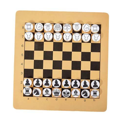 Ronyme Chinesisches Schachspiel, Brettspiel-Kombination, Brettstrategiespiel, pädagogisches Lernspielzeug, Holzbrettspielset für Kinder und Erwachsene, S von Ronyme