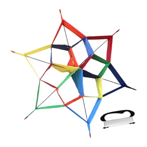 Ronyme Drachen in Sechseckform, Familiendrachen, tragbar, leicht zu steuern, Aktivität, leuchtende Farbe, Spielzeug für Freizeit, Sport, Kinder, Garten, Ronyme Drachen in Sechseckform, Familiendrachen, tragbar, leicht zu steuern, Aktivität, leuchtende Farbe, Spielzeug für Freizeit, Sport, Kinder, Garten, von Ronyme