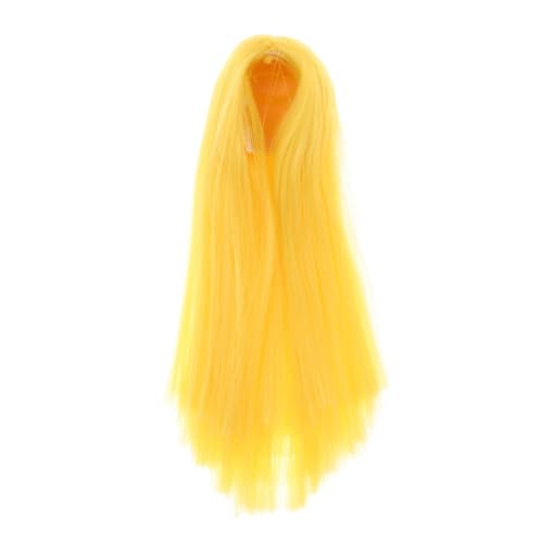 Ronyme Frauenpuppenhaar im Maßstab 1:6, Puppenzubehör für 12-Zoll-Puppe, Gelbes langes Haar von Ronyme