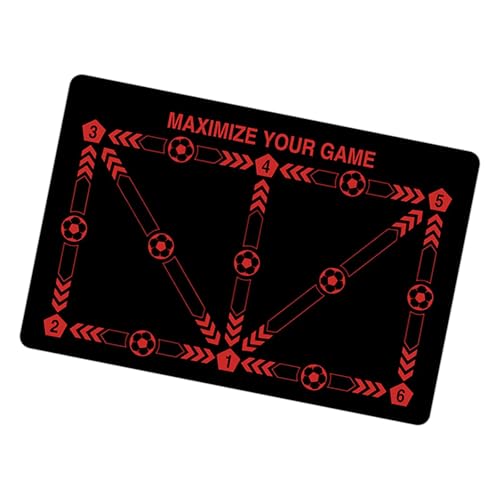 Ronyme Fußball Fußstapfen Trainingsmatte Anti Schlupf Leichtes Tragbares Multi Use Zubehör Fußball Fußarbeit Ausbildungsmatte für Den Haushalt, Schwarz rot Ronyme Fußball Fußstapfen Trainingsmatte Anti Schlupf Leichtes Tragbares Multi Use Zubehör Fußball Fußarbeit Ausbildungsmatte für Den Haushalt, Schwarz rot von Ronyme