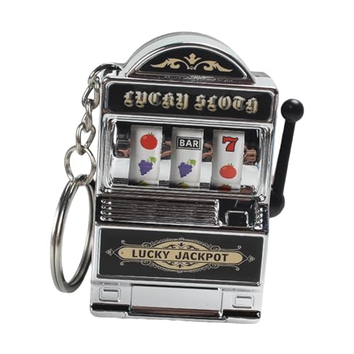 Ronyme Mini-Spielautomat, Spielzeug, Gaming-Geschenke, Geschenkfüller, Neuheit, Geburtstag, Festival, Obstautomat, Spielautomat, Anhänger, Schlüsselanhänger, Silber Ronyme Mini-Spielautomat, Spielzeug, Gaming-Geschenke, Geschenkfüller, Neuheit, Geburtstag, Festival, Obstautomat, Spielautomat, Anhänger, Schlüsselanhänger, Silber von Ronyme