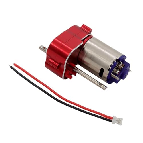Ronyme Motor im Maßstab 1/12, RC-Modellfahrzeueile, Robustes Upgrade-Teil, Metallgetriebe für MN78 MN82 Truck Crawler, Rot von Ronyme