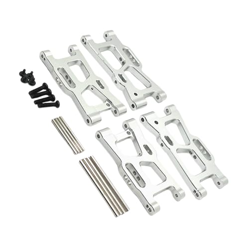Ronyme RC Querlenker, Aluminiumlegierung, DIY-Zubehör, Metall, vorne und hinten, Querlenker, Ersatzteile für Wltoys 1:14 124018 124019 Fahrzeuge, Silber Ronyme RC Querlenker, Aluminiumlegierung, DIY-Zubehör, Metall, vorne und hinten, Querlenker, Ersatzteile für Wltoys 1:14 124018 124019 Fahrzeuge, Silber von Ronyme