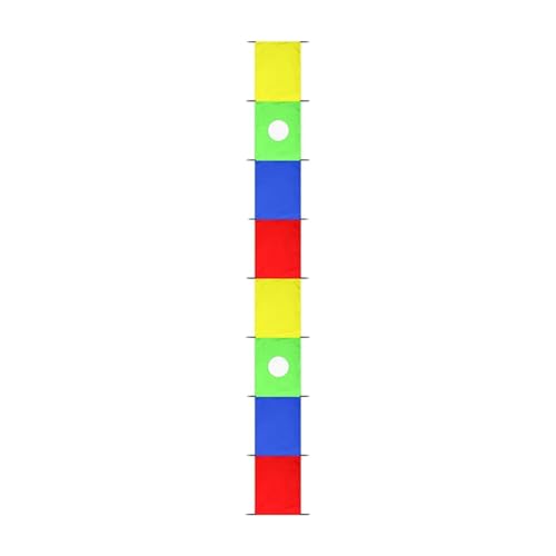 Ronyme Regenbogen Fallschirm Spielzeug Rechteckiges Spiel Interaktives Outdoor -Training Spielzeug für Gruppenaktivitäten Parks Family Game Beach Strand von Ronyme