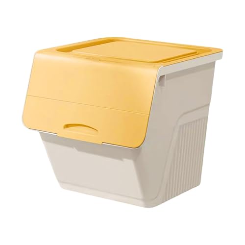 Ronyme Spielzeug-Aufbewahrungsbox, Aufbewahrungsbehälter, Heimdekoration, stapelbar, tragbar, 39 x 40 x 39 cm, Spielzeug-Organizer-Truhe für, Gelb von Ronyme