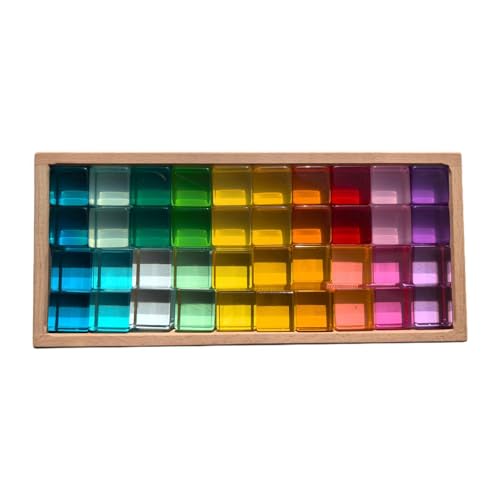 Ronyme Stapelspiel Regenbogen Acryl Edelsteinwürfel, Regenbogen-GEM-Würfel Bausteine, Glatt Stapelspiel Würfelblöcke Bausteine-Set für Kinder,Geleefarbe 20 + hohe Transparenz 20 Ronyme Stapelspiel Regenbogen Acryl Edelsteinwürfel, Regenbogen-GEM-Würfel Bausteine, Glatt Stapelspiel Würfelblöcke Bausteine-Set für Kinder,Geleefarbe 20 + hohe Transparenz 20 von Ronyme