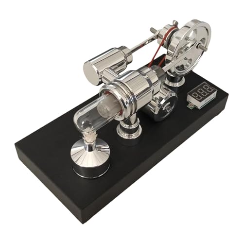Ronyme Stirlingmotor-Modell, Heißluft-Stirlingmotor, Motor, DIY-Phantasie, Physik-Experimentierkits für Demo-Requisiten, mechanisches Lernen, 8 cm x 17 cm x 9.5 cm von Ronyme
