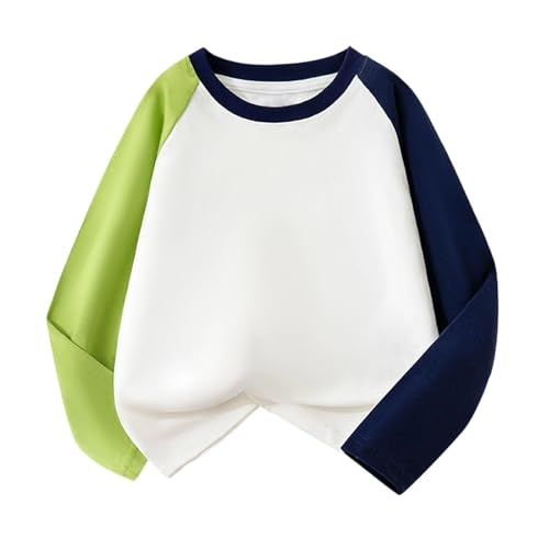 Roobeety Kinder Langarmshirt im Colorblock Design - Lässiges Raglan Oberteil für Jungen und Mädchen | Zweifarbiges Freizeitshirt für Alltag und Kindergarten von Roobeety