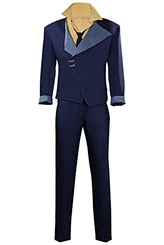 Roocnie Spike Spiegel Cosplay Kostüm Anime Outfit für Halloween Kopfgeldjäger Anzug Set Faye, Spike, XL von Roocnie