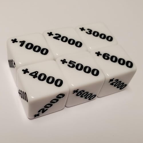 Positive +1000 bis +6000 Zählwürfel, kompatibel mit einteiligen TCG Positive +1000 bis +6000 Zählwürfel, kompatibel mit einteiligen TCG von Rook Robot