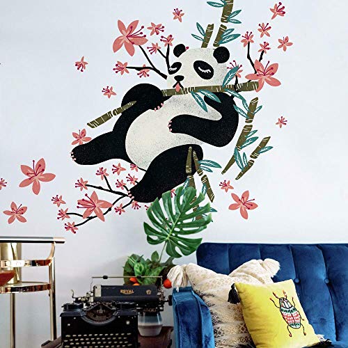 Catcoq Panda Riesen-Wandaufkleber zum Abziehen und Aufkleben von RoomMates