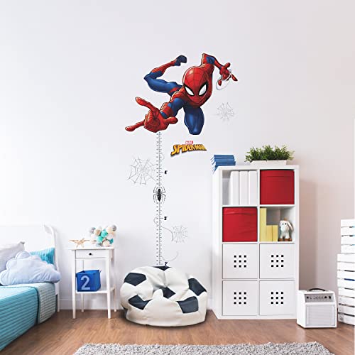 ROOMMATES RMK5168GC Spider-Man Riesenmesslatte zum Abziehen und Aufkleben, Schwarz, Rot, Gelb, Orange, Blau, Grau von RoomMates