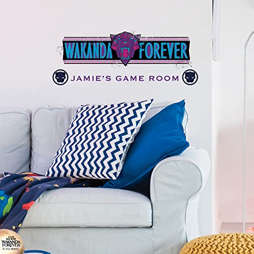 ROOMMATES RMK5281SCS Wakanda Forever Wandaufkleber zum Abziehen und Aufkleben, Violett, Rosa, Schwarz ROOMMATES RMK5281SCS Wakanda Forever Wandaufkleber zum Abziehen und Aufkleben, Violett, Rosa, Schwarz von RoomMates