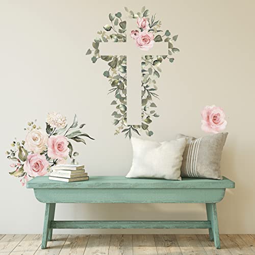 Riesenaufkleber, Motiv Kreuz und Blumen, repositionierbar Riesenaufkleber, Motiv Kreuz und Blumen, repositionierbar von RoomMates