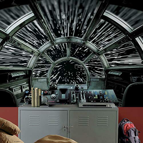 RoomMates RMK11458M Wandbild Star Wars Millennium Falcon zum Abziehen und Aufkleben, 3,2 m x 1,8 m von RoomMates